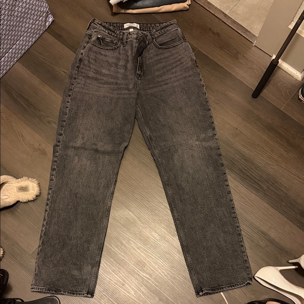 Abercrombie & Fitch Dark Gray Straight Jeans